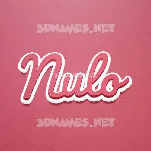 nulo in Red Scribble style - 3D name wallpaper