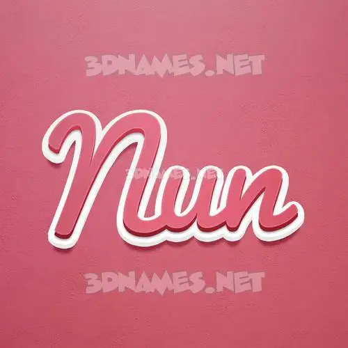 nun in Red Scribble style - 3D name wallpaper nun in Red Scribble style - 3D name wallpaper