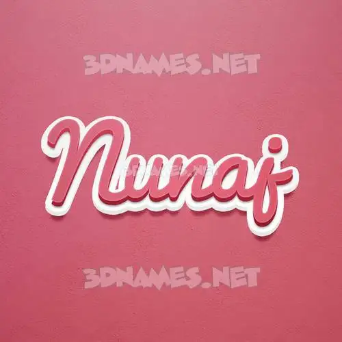 nunaj in Red Scribble style - 3D name wallpaper