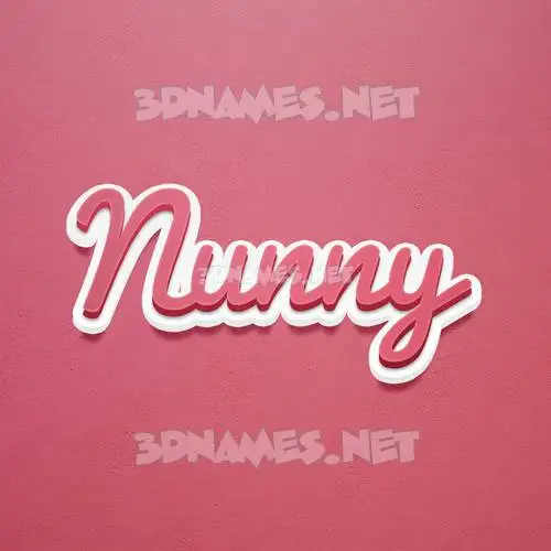 nunny in Red Scribble style - 3D name wallpaper nunny in Red Scribble style - 3D name wallpaper