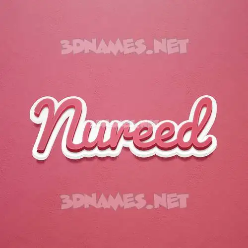 nureed in Red Scribble style - 3D name wallpaper nureed in Red Scribble style - 3D name wallpaper