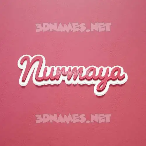 nurmaya in Red Scribble style - 3D name wallpaper