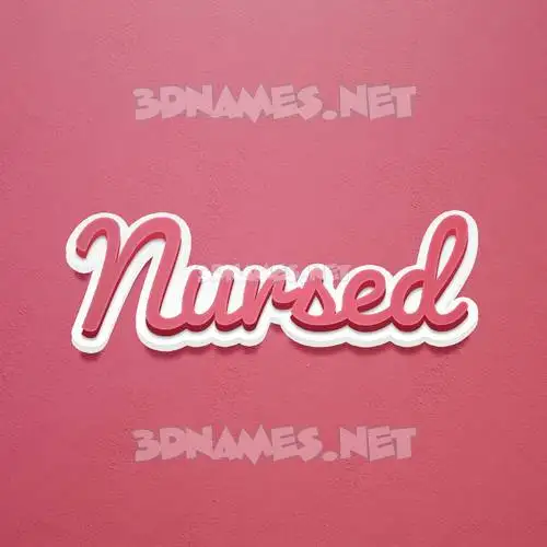 nursed in Red Scribble style - 3D name wallpaper
