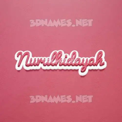 nurulhidayah in Red Scribble style - 3D name wallpaper nurulhidayah in Red Scribble style - 3D name wallpaper