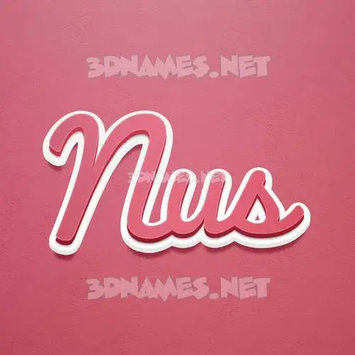 nus in Red Scribble style - 3D name wallpaper