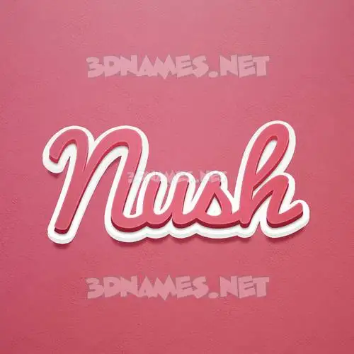 nush in Red Scribble style - 3D name wallpaper nush in Red Scribble style - 3D name wallpaper