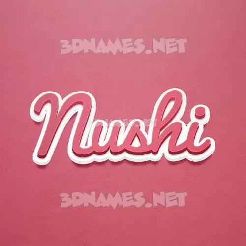 nushi in Red Scribble style - 3D name wallpaper nushi in Red Scribble style - 3D name wallpaper
