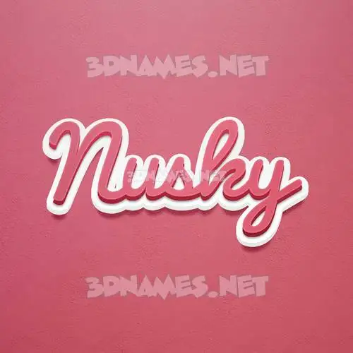 nusky in Red Scribble style - 3D name wallpaper nusky in Red Scribble style - 3D name wallpaper