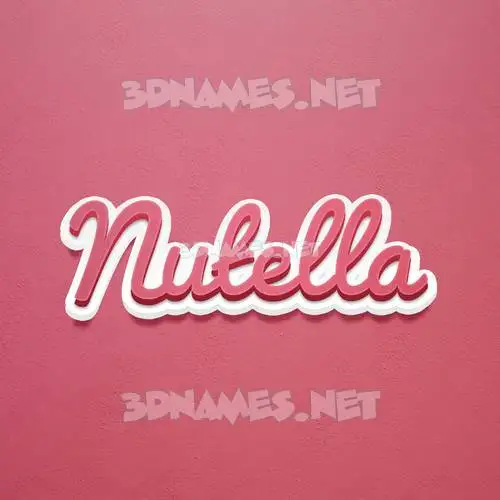 nutella in Red Scribble style - 3D name wallpaper nutella in Red Scribble style - 3D name wallpaper