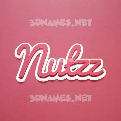 nutzz in Red Scribble style - 3D name wallpaper