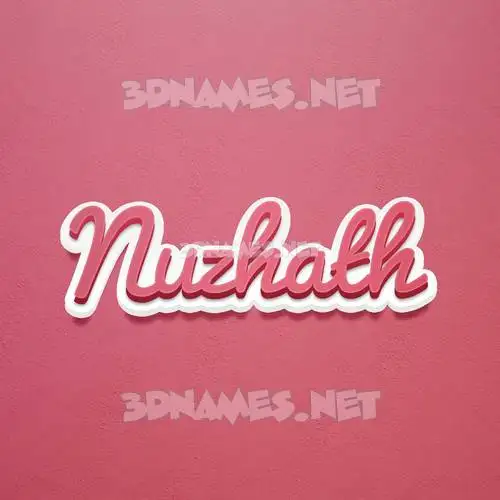 nuzhath in Red Scribble style - 3D name wallpaper nuzhath in Red Scribble style - 3D name wallpaper