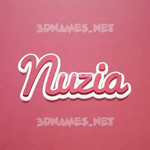 nuzia in Red Scribble style - 3D name wallpaper