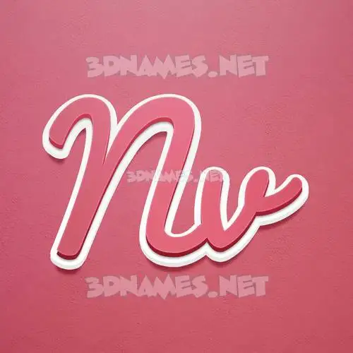 nv in Red Scribble style - 3D name wallpaper nv in Red Scribble style - 3D name wallpaper