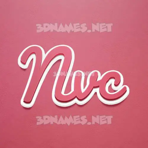 nvc in Red Scribble style - 3D name wallpaper nvc in Red Scribble style - 3D name wallpaper