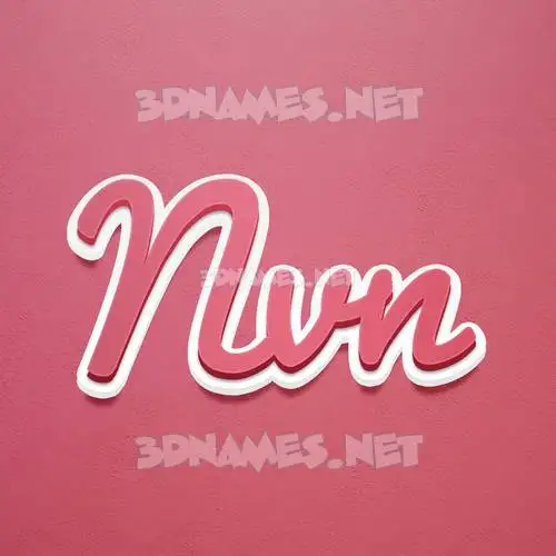 nvn in Red Scribble style - 3D name wallpaper
