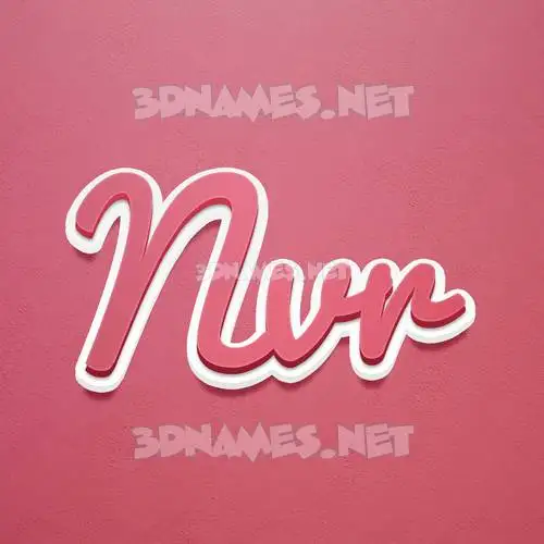 nvr in Red Scribble style - 3D name wallpaper