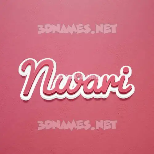 nwari in Red Scribble style - 3D name wallpaper
