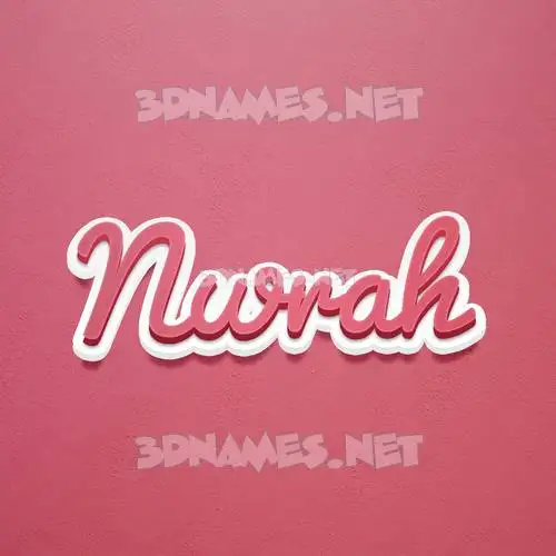 nwrah in Red Scribble style - 3D name wallpaper