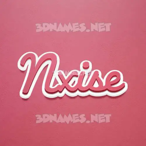 nxise in Red Scribble style - 3D name wallpaper nxise in Red Scribble style - 3D name wallpaper