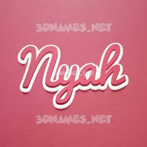nyah in Red Scribble style - 3D name wallpaper nyah in Red Scribble style - 3D name wallpaper