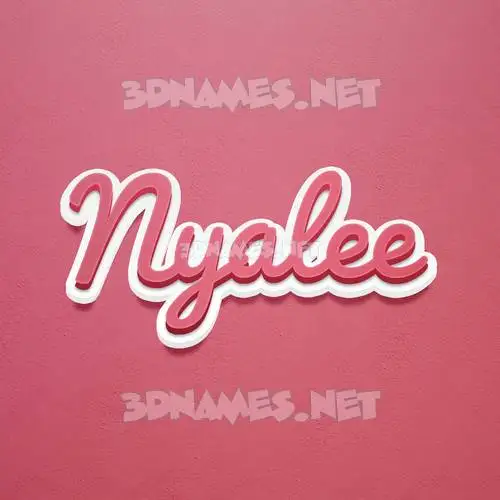 nyalee in Red Scribble style - 3D name wallpaper