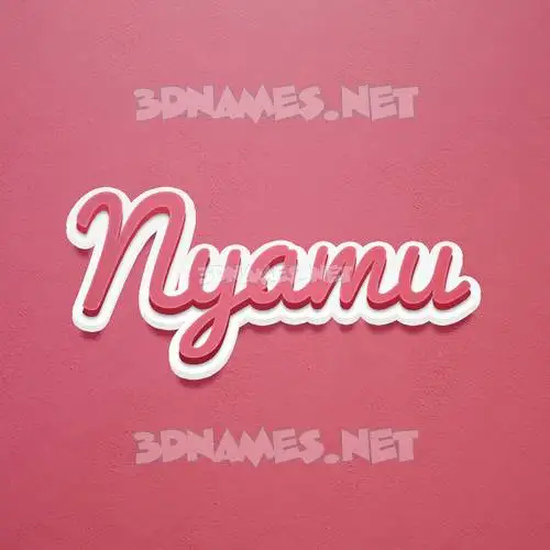 nyamu in Red Scribble style - 3D name wallpaper
