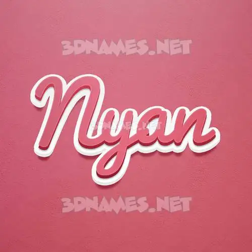 nyan in Red Scribble style - 3D name wallpaper nyan in Red Scribble style - 3D name wallpaper