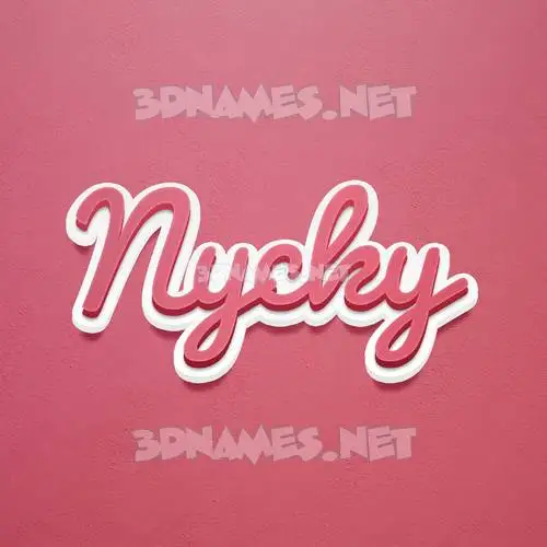 nycky in Red Scribble style - 3D name wallpaper nycky in Red Scribble style - 3D name wallpaper