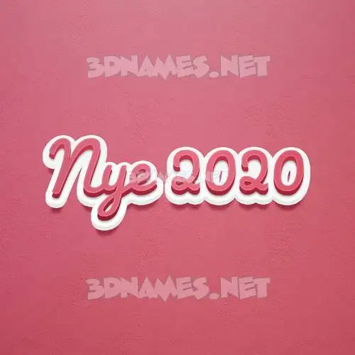 nye 2020 in Red Scribble style - 3D name wallpaper nye 2020 in Red Scribble style - 3D name wallpaper