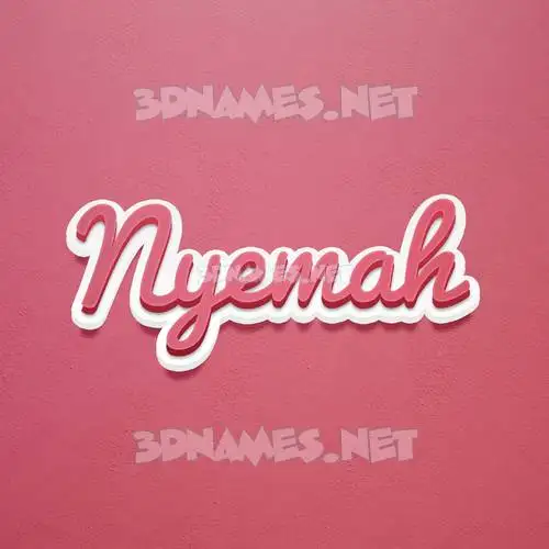 nyemah in Red Scribble style - 3D name wallpaper nyemah in Red Scribble style - 3D name wallpaper