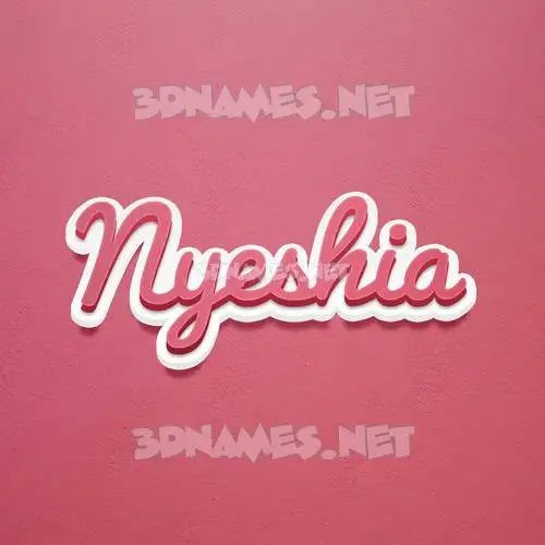 nyeshia in Red Scribble style - 3D name wallpaper nyeshia in Red Scribble style - 3D name wallpaper