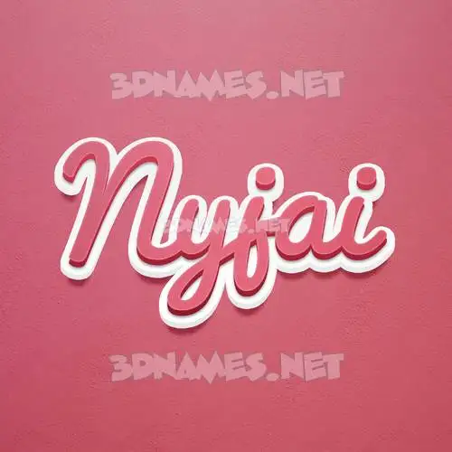 nyjai in Red Scribble style - 3D name wallpaper nyjai in Red Scribble style - 3D name wallpaper