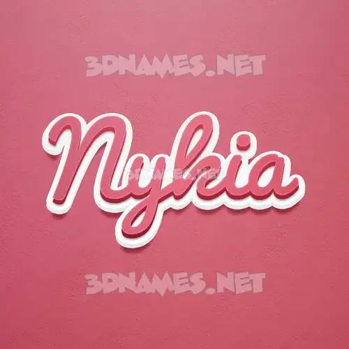 nykia in Red Scribble style - 3D name wallpaper nykia in Red Scribble style - 3D name wallpaper