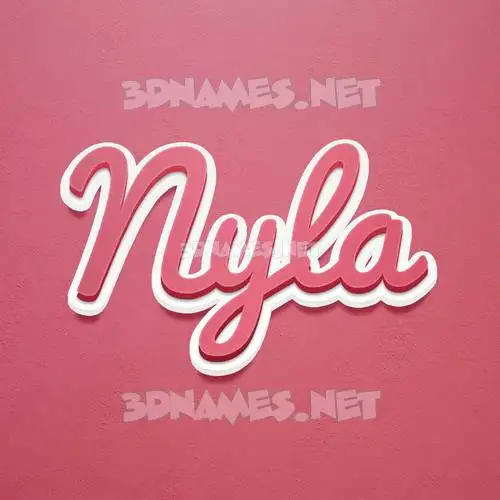 nyla in Red Scribble style - 3D name wallpaper nyla in Red Scribble style - 3D name wallpaper