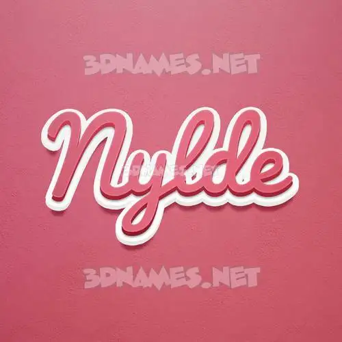 nylde in Red Scribble style - 3D name wallpaper nylde in Red Scribble style - 3D name wallpaper