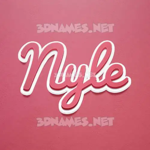 nyle in Red Scribble style - 3D name wallpaper nyle in Red Scribble style - 3D name wallpaper