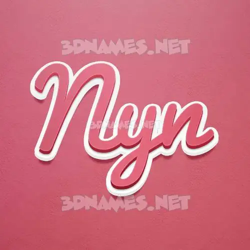 nyn in Red Scribble style - 3D name wallpaper nyn in Red Scribble style - 3D name wallpaper