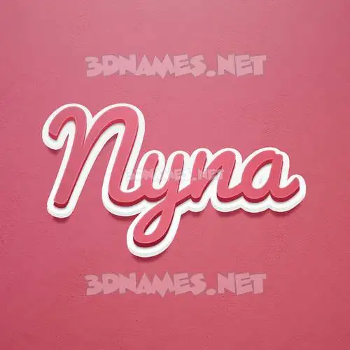 nyna in Red Scribble style - 3D name wallpaper nyna in Red Scribble style - 3D name wallpaper