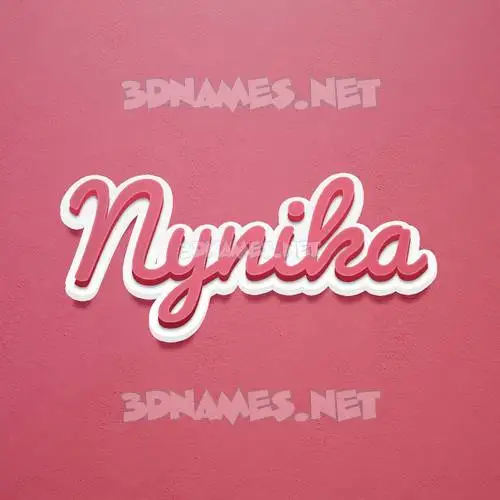 nynika in Red Scribble style - 3D name wallpaper nynika in Red Scribble style - 3D name wallpaper