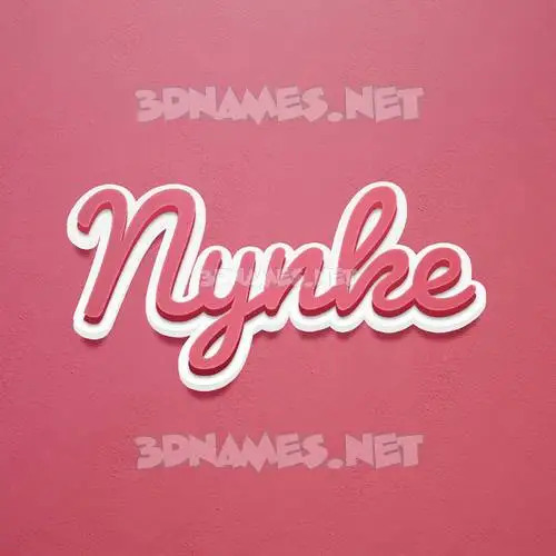 nynke in Red Scribble style - 3D name wallpaper