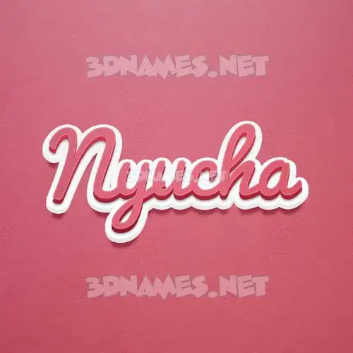 nyucha in Red Scribble style - 3D name wallpaper nyucha in Red Scribble style - 3D name wallpaper