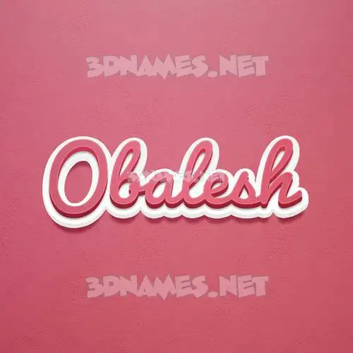 obalesh in Red Scribble style - 3D name wallpaper obalesh in Red Scribble style - 3D name wallpaper