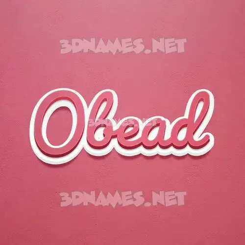 obead in Red Scribble style - 3D name wallpaper