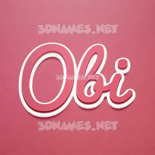 obi in Red Scribble style - 3D name wallpaper obi in Red Scribble style - 3D name wallpaper