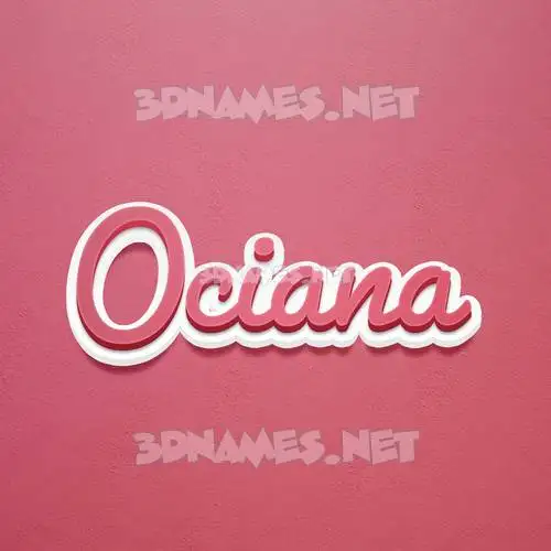 ociana in Red Scribble style - 3D name wallpaper