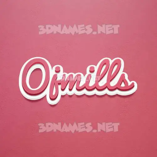 ojmills in Red Scribble style - 3D name wallpaper ojmills in Red Scribble style - 3D name wallpaper