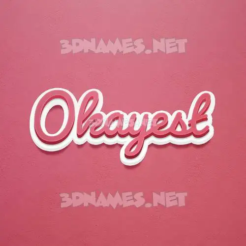 okayest in Red Scribble style - 3D name wallpaper okayest in Red Scribble style - 3D name wallpaper