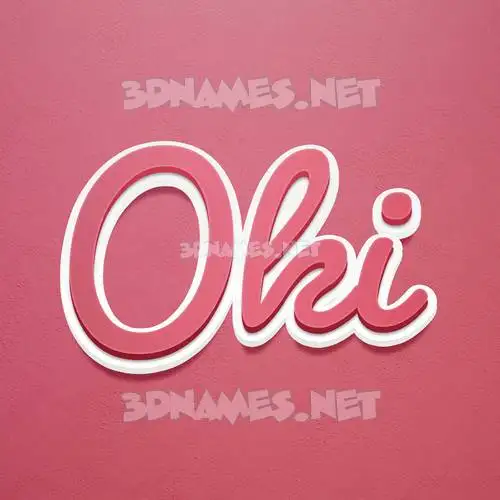 oki in Red Scribble style - 3D name wallpaper oki in Red Scribble style - 3D name wallpaper