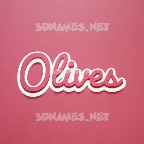 olives in Red Scribble style - 3D name wallpaper olives in Red Scribble style - 3D name wallpaper