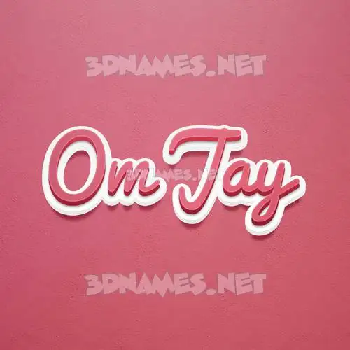 om jay in Red Scribble style - 3D name wallpaper om jay in Red Scribble style - 3D name wallpaper